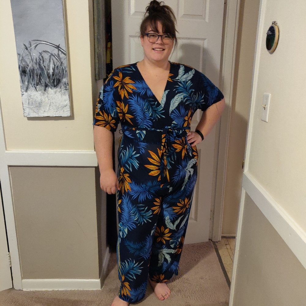 NWOT MLLE GABRIELLE Belted Jumpsuit